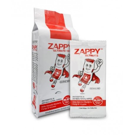 Zappy Ultimate Antiseptic 10s Wet Wipes 消毒濕紙巾
