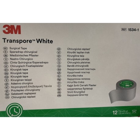 3M Transpore White Surgical Tape 1534-1 易撕敷料膠布