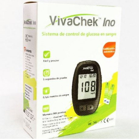 VIivaChek Ino 血糖機套裝 (血糖機連採血筆＋100片獨立包裝試紙＋100枝採血針)
