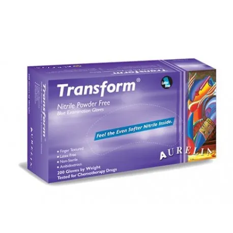 Transform® 藍色無粉丁腈手套 Transform® 藍色無粉丁腈手套